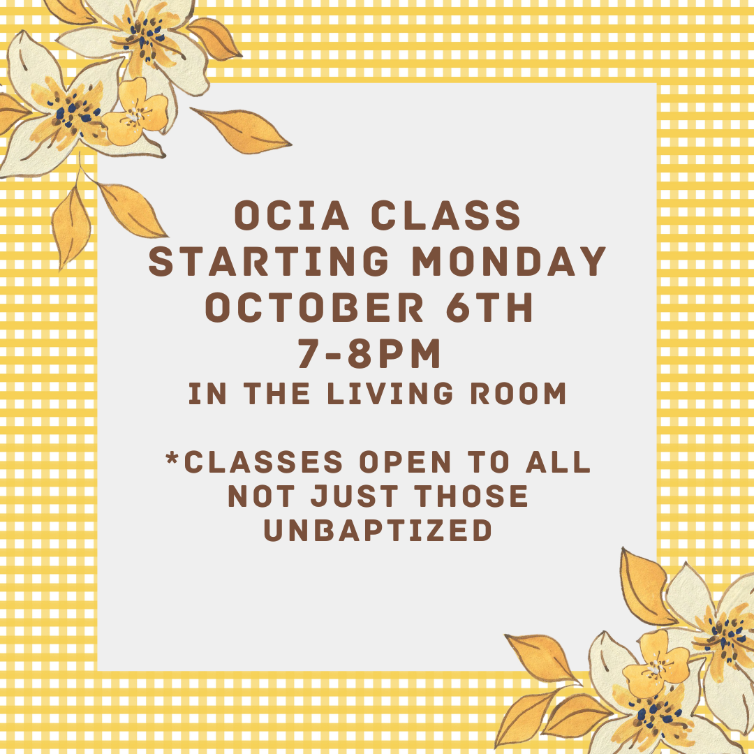 RCIA Classes will begin (1)