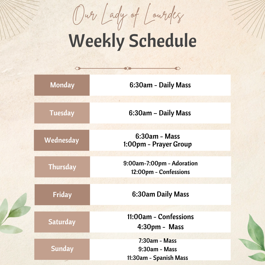 Our Lady of Lourdes Schedule (41)
