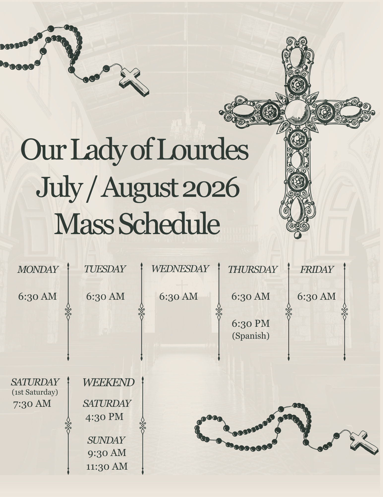 JUL AUG 2026 Mass Schedule (8.5 x 11 in)